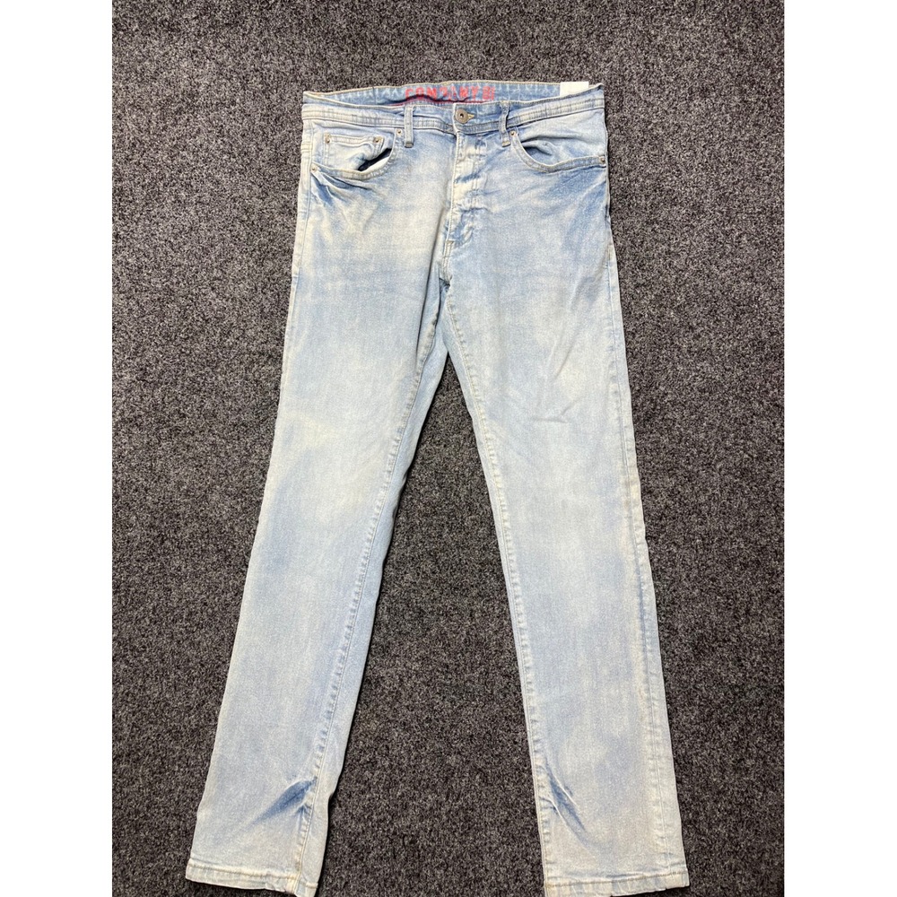 Company 81 Mens Light Wash Denim Jeans Slim Straight 32x32 Blue